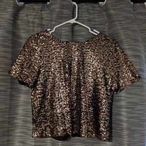 Topshop Sequin Top